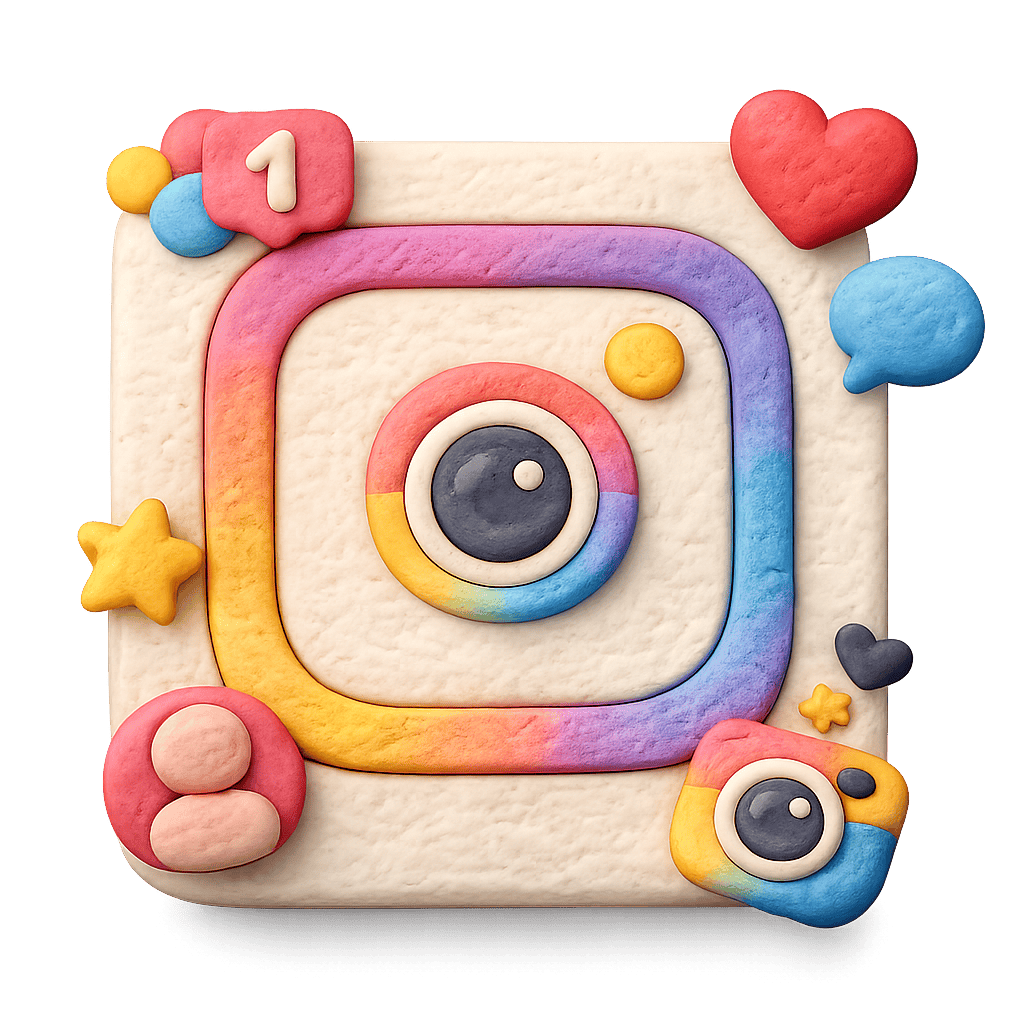 Instagram overview illustration representing transcript review and source context.