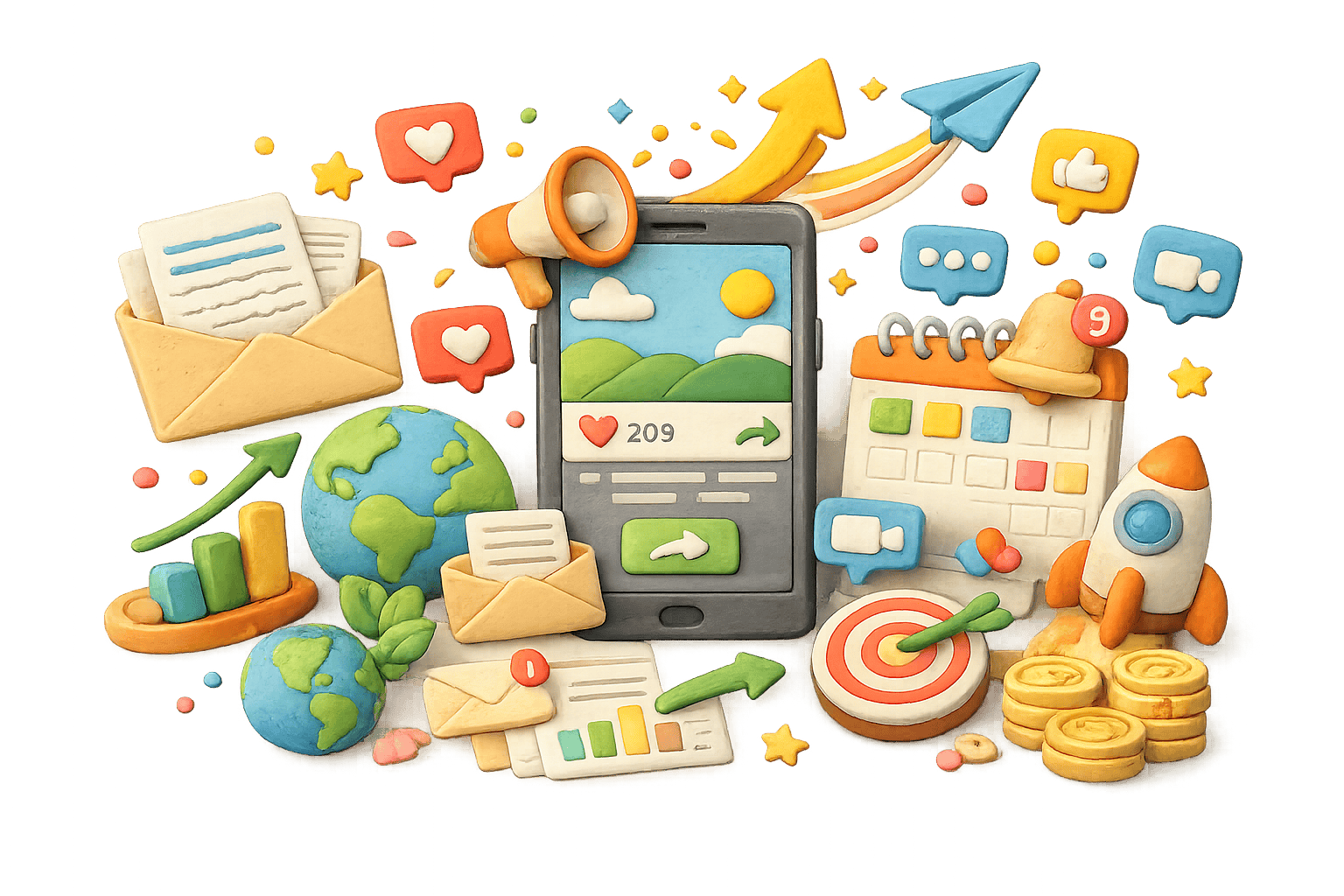 Publishing workflow illustration representing an Instagram transcript reused for new content.